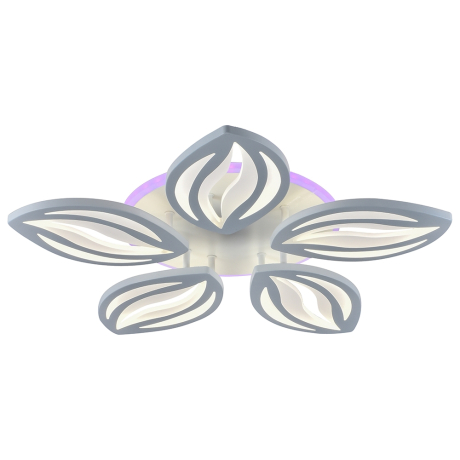 Светодиодная люстра с ПДУ Profit Light 8021/5 WHT 100W+7W RGB 