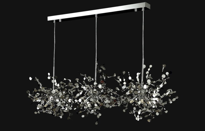 Подвесной светильник с лампочками CRYSTAL LUX GARDEN SP3х3 L1200 CHROME+Lamps 