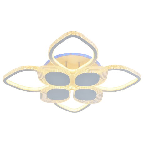 Светодиодная диммируемая люстра с ПДУ Profit Light 5892/4+4A WHT 248W+8W RGB 