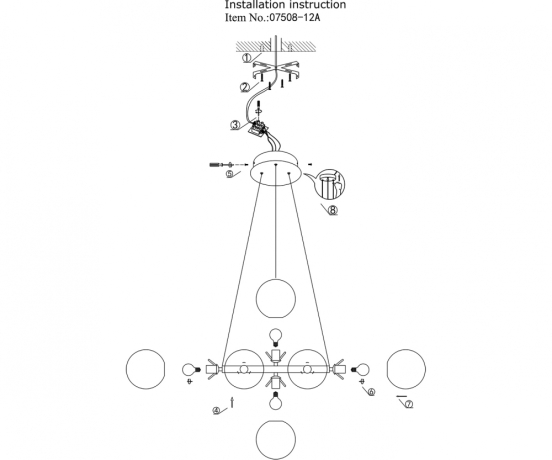 Подвесной светильник Kink Light Сида 07508-12,20 