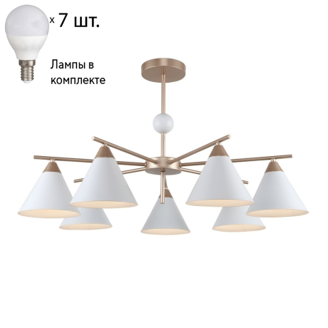 Люстра на штанге с лампочками F-Promo Calor 2774-7P+Lamps E14 P45 
