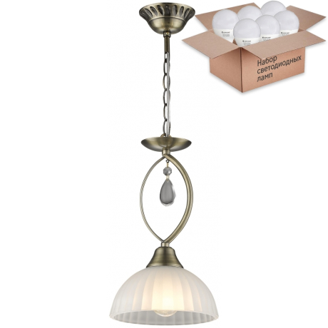 Подвесной светильник с лампочкой Velante 717-503-01+Lamps E27 P45 