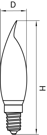 Филаментная светодиодная лампа E14 6W 4200K (белый) CA35 Led Lightstar 933604 