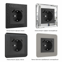 Розетка с быстрой зарядкой USB Type A+С (черная) Werkel W1171708