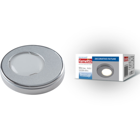 Встраиваемый светильник Fametto Vernissage DLS-V104 GU5.3 SAND SILVER+CHROME 10736 
