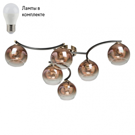 Люстра потолочная с лампочками DeMarkt 220013306+Lamps 