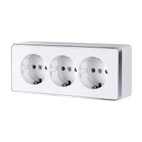 Розетка тройная с заземлением и шторками Gallant (белая) Werkel W5073101