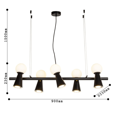 Подвесная люстра Gnomes Favourite с поддержкой Маруся 4095-5P-М 