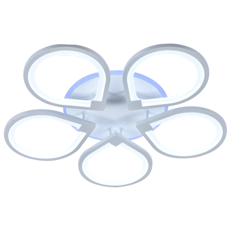 Светодиодная люстра с ПДУ Profit Light 8000/5 WHT 130W+8W RGB 