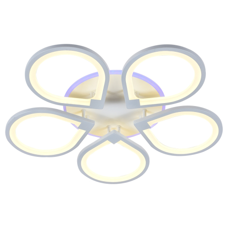 Светодиодная люстра с ПДУ Profit Light 8000/5 WHT 130W+8W RGB 