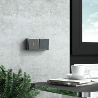 Выключатель одноклавишный с подсветкой Gallant (графит рифленый) Werkel W5010104