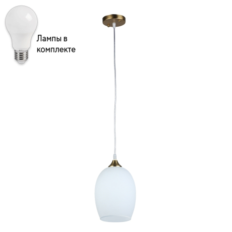 Подвесной светильник с лампочкой Arte lamp A4344SP-1PB+Lamps 