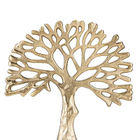 427563 Фигурка дерево KEMAMAN L170, B50, H220 алюминий, дерево золотой, натуральный Eglo