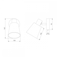 Нарушена упаковка!  <155518> Настенный светильник Eurosvet 20080/1 хром/голубой (85993)
