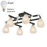 Потолочная люстра с лампочками Velante 284-107-06+Lamps 