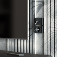 ТВ-розетка оконечная Gallant (черный/хром) Werkel W5083035