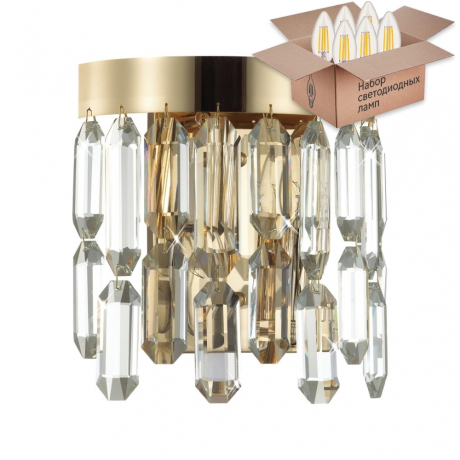 Бра с лампочками Odeon Light Dakisa 4986/2W+Lamps E14 Свеча 