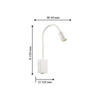 Нарушена упаковка!  <98221> 1958-1W Светодиодный спот Favourite Murum