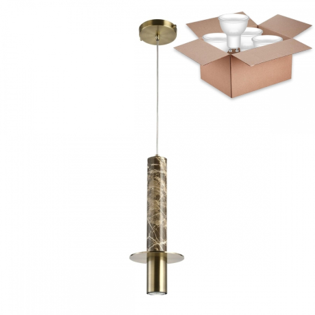 Подвесной светильник с лампочкой Favourite Rocky 2747-1P+Lamps Gu10 