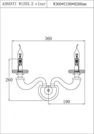 Ashanti W1255.2 clear Бра Lucia Tucci 
