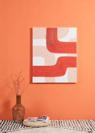 423163 Картина BESERAH, L800, B37, H1000, холст, дерево, белый, красный, розовый Eglo 