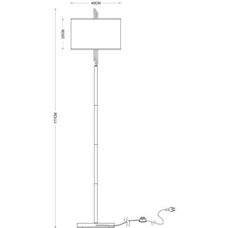 Торшер с лампочками Arte lamp A5037PN-2CC+Lamps 