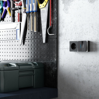 Выключатель двухклавишный с подсветкой Gallant (черный/хром) Werkel W5020135