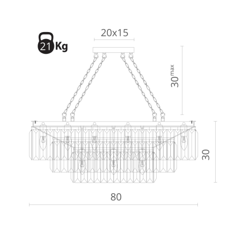 Подвесная люстра со светодиодными лампочками E14 , комплект от Lustrof. №132630-622755 