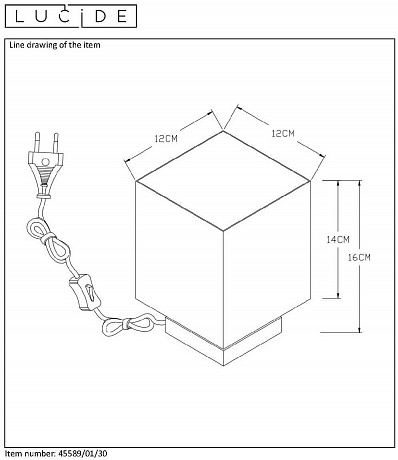 Настольная лампа Lucide Suzy 45589/01/30 