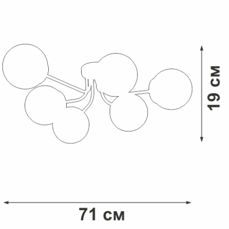 Потолочная люстра Vitaluce V4997-1/6P 