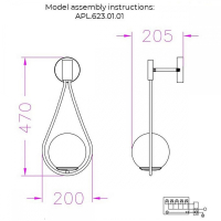 Бра с лампочкой APLOYT APL.623.01.01+Lamps