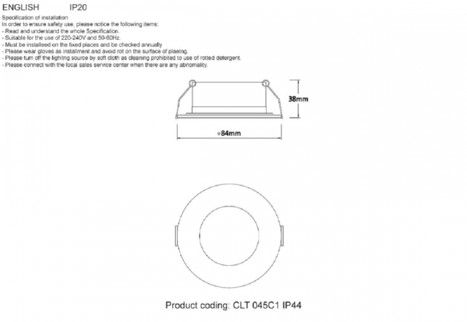 Светильник точечный с Led лампочками в комплекте CRYSTAL LUX CLT 045C1 BL IP44+Lamps 
