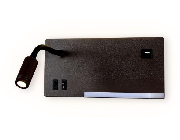 Настенный светодиодный светильник с полкой и USB разъемом Ambrella light Wall FW293 (00-00002978) 