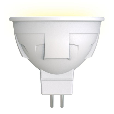 Диммируемая светодиодная лампа GU5.3 6W 3000K (теплый) Uniel LED-JCDR 6W-WW-GU5.3-FR-DIM PLP01WH (UL-00003991) 