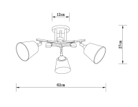 Люстра на штанге Arte Lamp Glassy A5078PL-3BK
