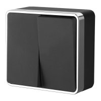 Выключатель двухклавишный Gallant (черный/хром) Werkel W5020035