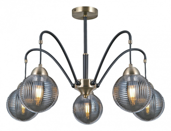 Люстра на штанге ILLUMICO  IL0433-5PSQ-79 BK AB 