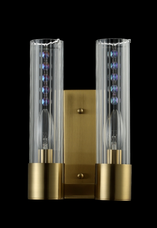 Бра Crystal Lux OTONO AP2 BRASS/TRANSPARENTE 