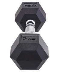 Нарушена упаковка!  <381811> Гантель гексагональная DB-301 7 кг, обрезиненная, черный 4680459126740