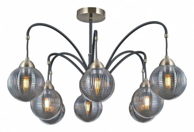 Люстра на штанге ILLUMICO IL0433-8PSQ-79 BK AB