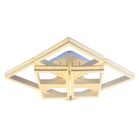 Светодиодная диммируемая люстра с ПДУ Profit Light 6000/4+4A WHT 568W+10W RGB 