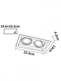 Встраиваемый светильник с лампочками. Комплект от Lustrof. №132261-616200