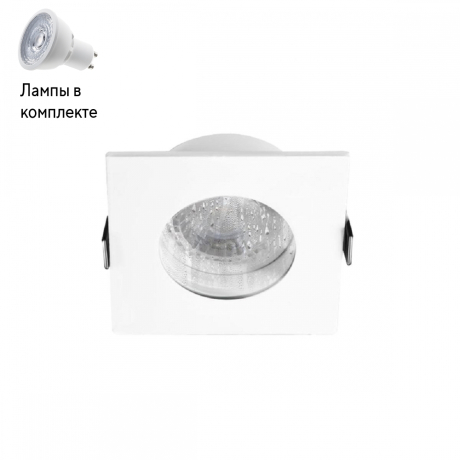 Светильник точечный с Led лампочками в комплекте CRYSTAL LUX CLT 046C1 WH IP44+Lamps 