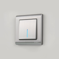 Выключатель одноклавишный с подсветкой (глянцевый никель) Werkel W1110102