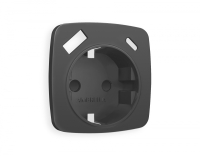 Лицевая панель OMEGA (Графит Мягкое касание) для электрической розетки с заземлением со шторками 2USB A+C OP9100