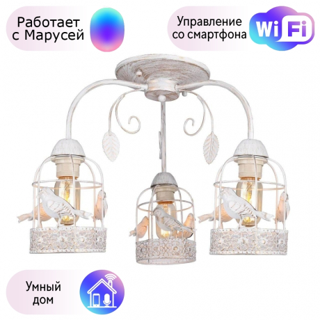 Потолочная люстра Arte Lamp Cincia с поддержкой Маруся A5090PL-3WG-М 