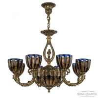 Люстра Bohemia Ivele Crystal 71409P/8/210 GB P1 U Amber-Blue/H-1H FA4S