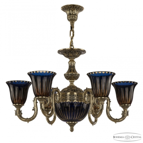 Люстра бронзовая 71203P/6/175 GB P2 U Amber-Blue/H-1K 