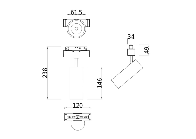 Светильник на штанге Maytoni Technical Technical Track TR019-2-15W3K-MG 