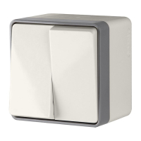 Выключатель двухклавишный накладной влагозащищенный (слоновая кость) Werkel Gallant WL15-03-02 (a036777)